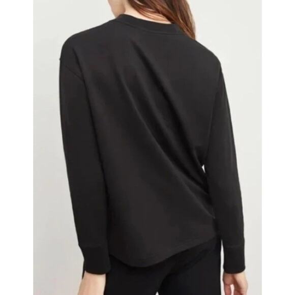 M.M. Lafleur Black Ribbed Knit Long Sleeve Top Viscose Blend Size XL - Picture 2 of 13